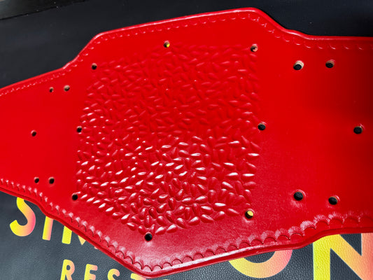 Universal Championship Leather Strap — Red
