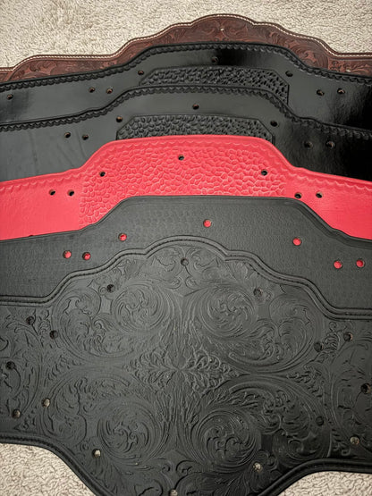 Red Universal Championship leather strap
